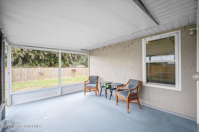 view of sunroom