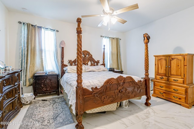 bedroom with ceiling fan