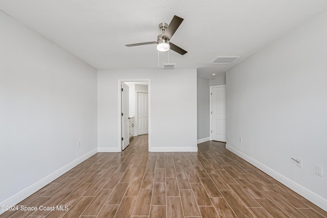 unfurnished bedroom with ceiling fan