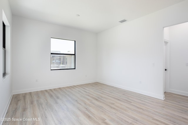 empty room featuring light hardwood / wood-style flooring