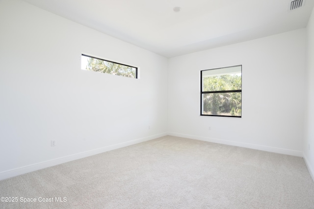 view of carpeted spare room