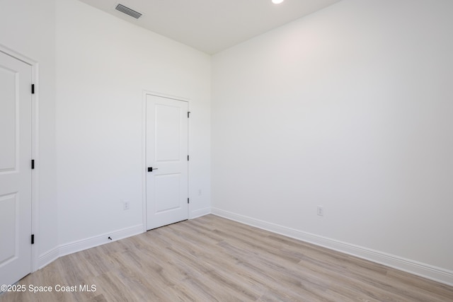 empty room featuring light hardwood / wood-style flooring