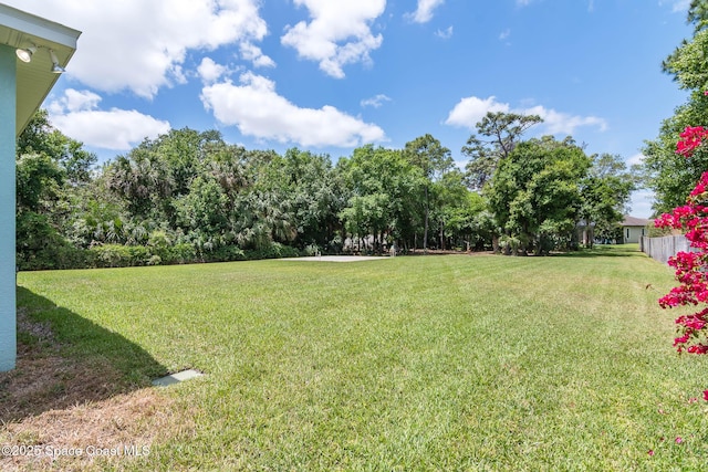 view of green lawn