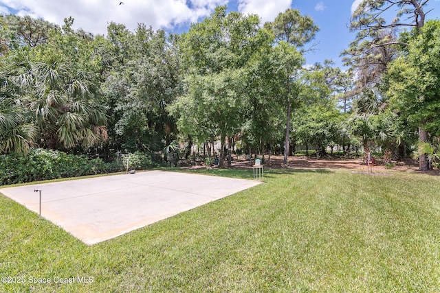 view of green lawn