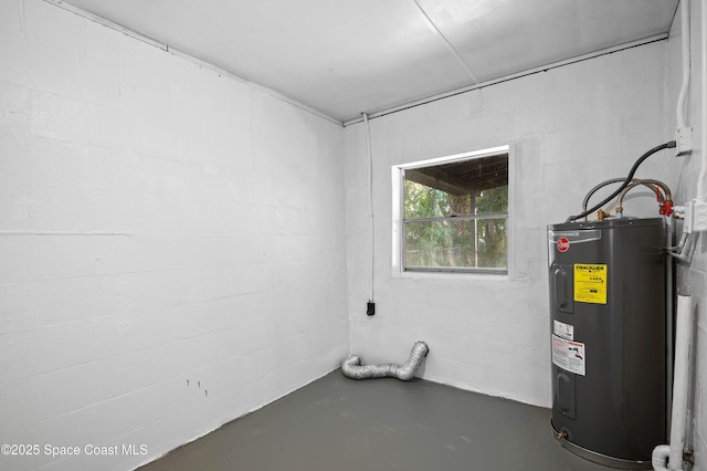 interior space with electric water heater