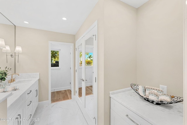 bathroom featuring vanity