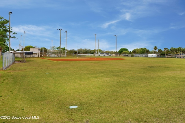 view of community with fence