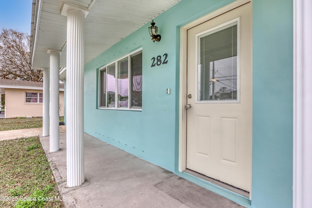 view of doorway to property