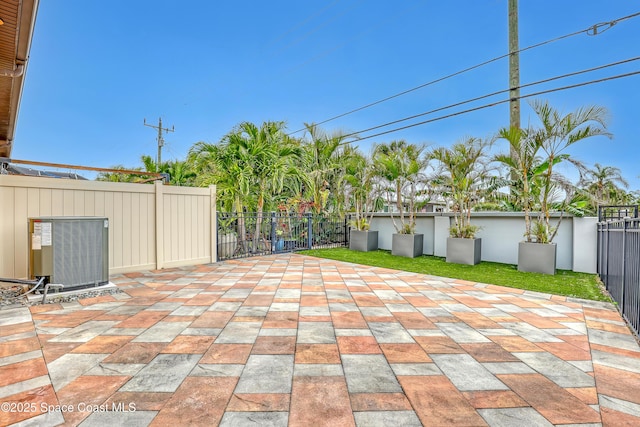 view of patio with fence