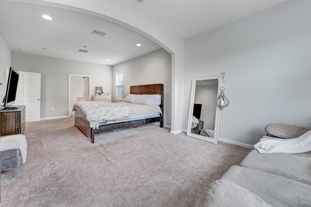 view of carpeted bedroom