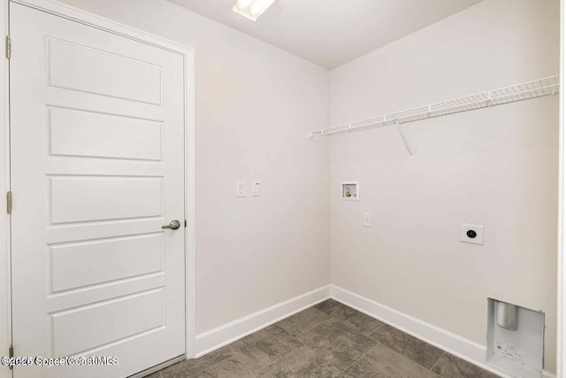 laundry room featuring hookup for an electric dryer and hookup for a washing machine