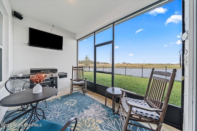 view of sunroom