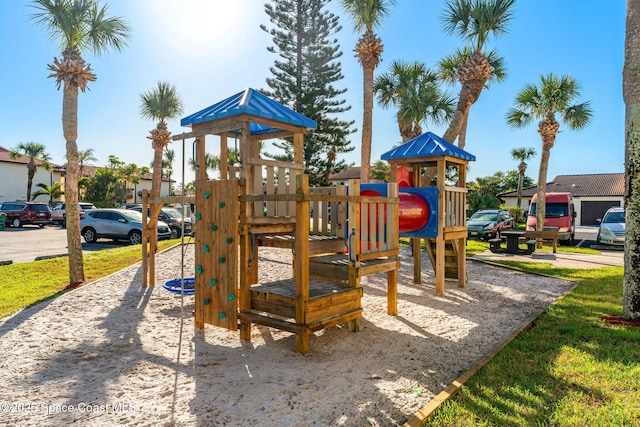 view of jungle gym