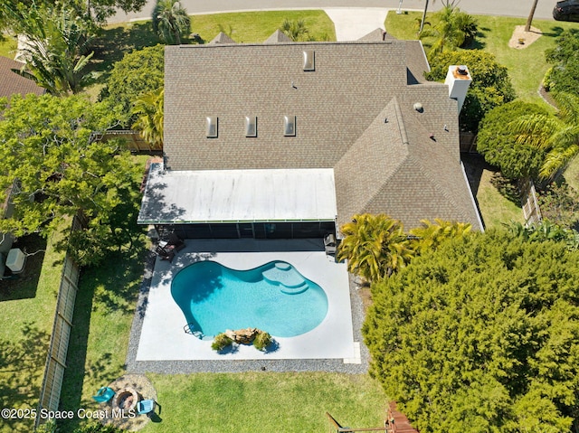 birds eye view of property