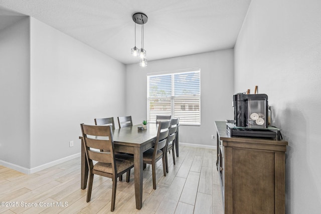 dining area featuring light hardwood / wood-style floors