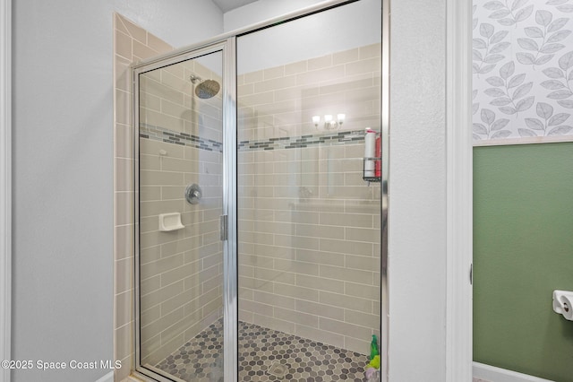 bathroom with walk in shower