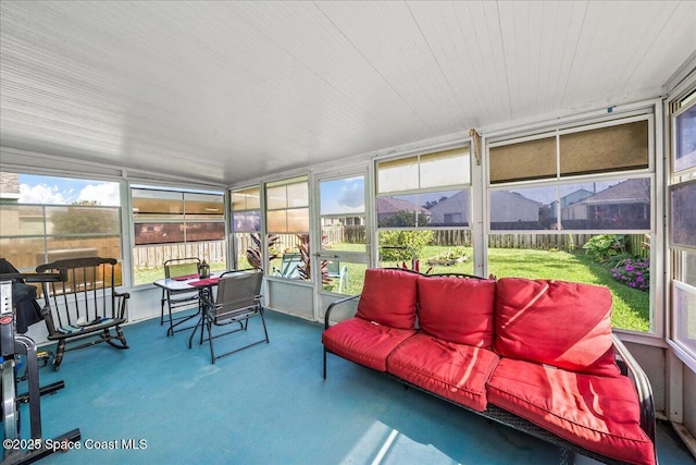 view of sunroom