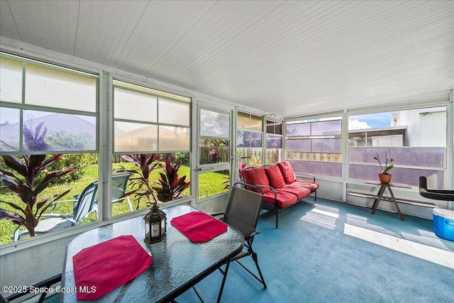 sunroom with a healthy amount of sunlight