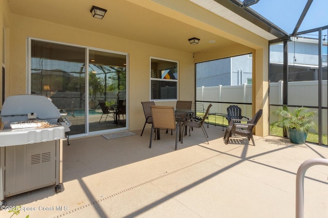 view of sunroom