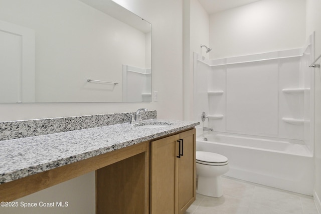 416 Glaspell Cir SE, Palm Bay, FL 32909 - bathroom featuring vanity, tile patterned floors, and washtub / shower combination