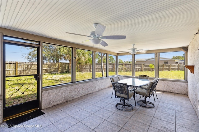 view of sunroom / solarium