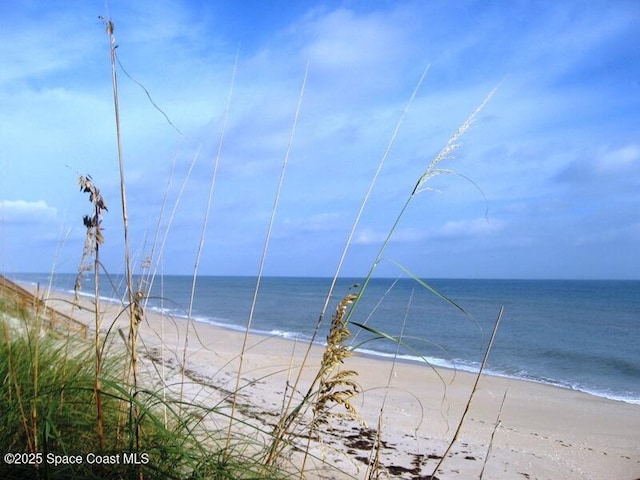 property view of water with a beach view