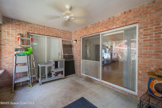 view of patio with a ceiling fan