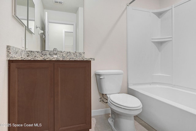 1425 Lara Cir Unit 103, Rockledge, FL 32955 - bathroom with vanity, bathing tub / shower combination, and tile patterned flooring