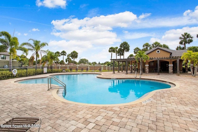 1425 Lara Cir Unit 103, Rockledge, FL 32955 - community pool with a pergola and a patio area