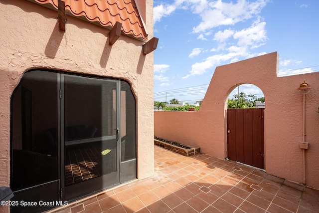 view of patio with fence