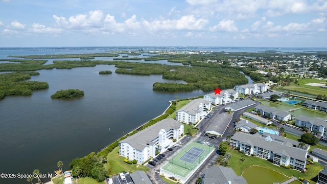 580 S Brevard Ave Unit 825, Cocoa Beach, FL 32931 - bird's eye view featuring a water view