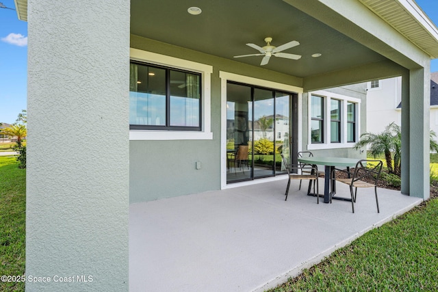 2496 Kamin Dr S, Melbourne, FL 32940 - view of patio with ceiling fan
