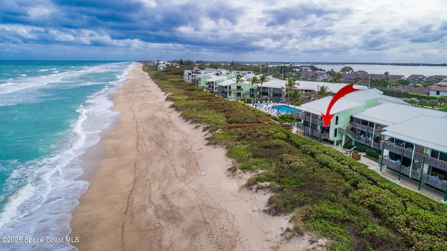 2355 Ocean Blvd Unit 11A, Stuart, FL 34996 - drone / aerial view with a view of the beach and a water view