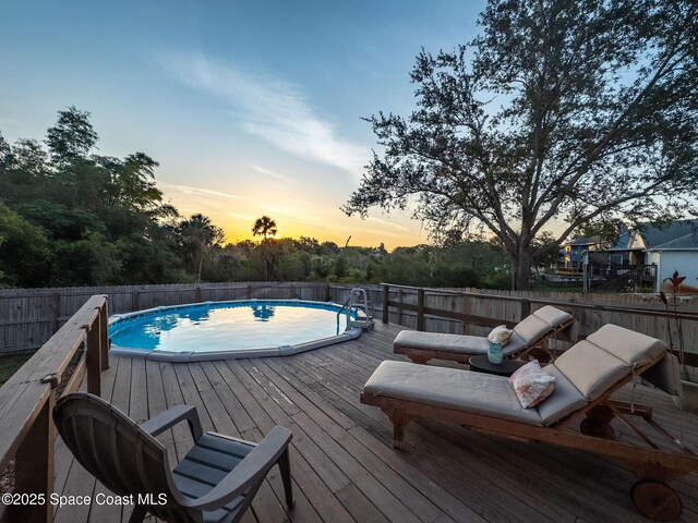 828 Parkwood Ave, Titusville, FL 32796 - view of pool with a wooden deck