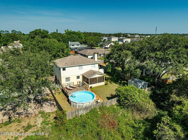 828 Parkwood Ave, Titusville, FL 32796 - bird's eye view of a pool