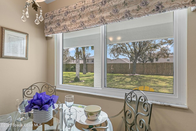 dining space featuring a wealth of natural light