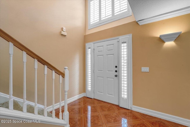 view of tiled entrance foyer