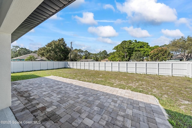 view of patio / terrace with a fenced backyard