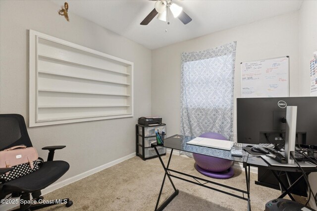 225 Court St, Titusville, FL 32780 - carpeted office space with ceiling fan and baseboards