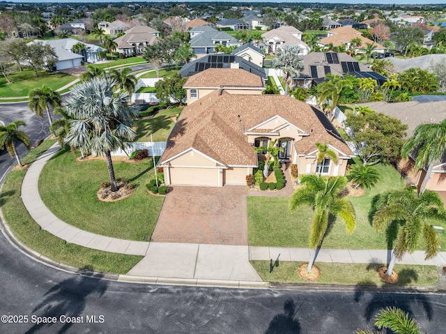 aerial view featuring a residential view