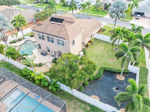 birds eye view of property featuring a residential view