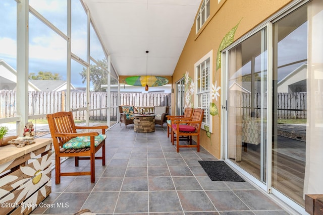 view of sunroom / solarium