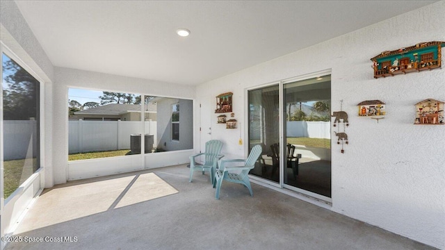 view of sunroom