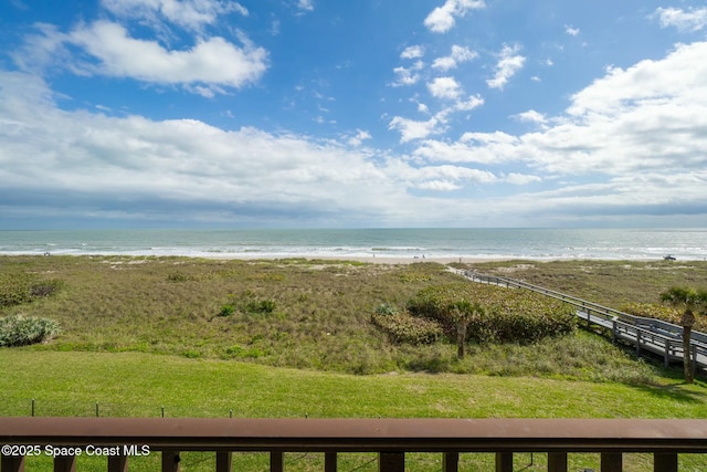 property view of water with a view of the beach