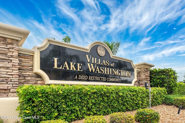 view of community sign