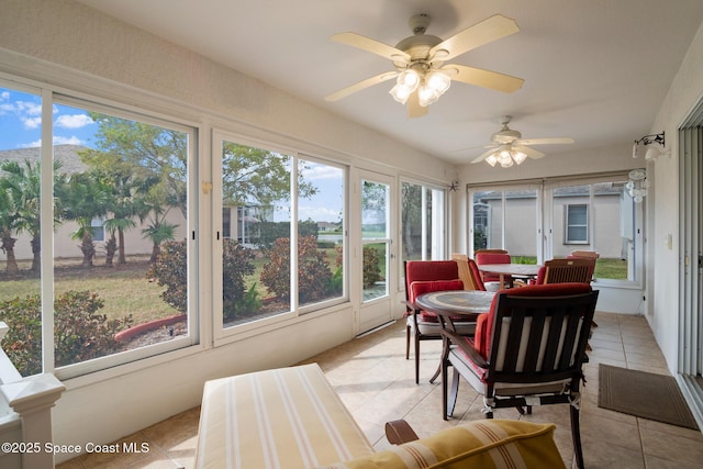 view of sunroom / solarium