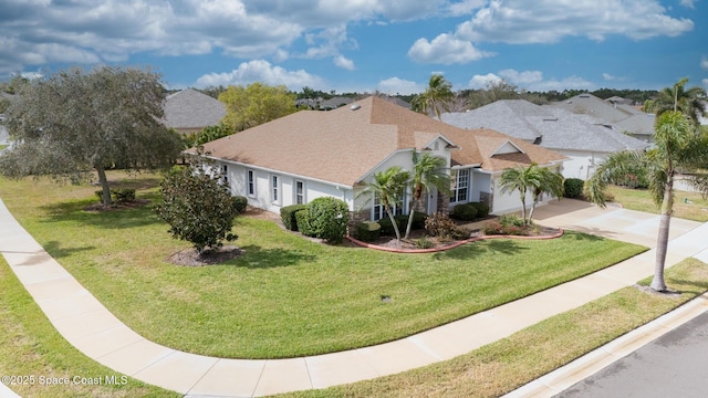 view of front of house with a front yard