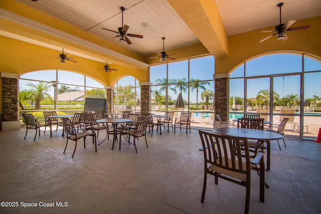 view of patio featuring a community pool