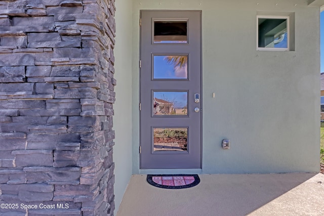 view of doorway to property