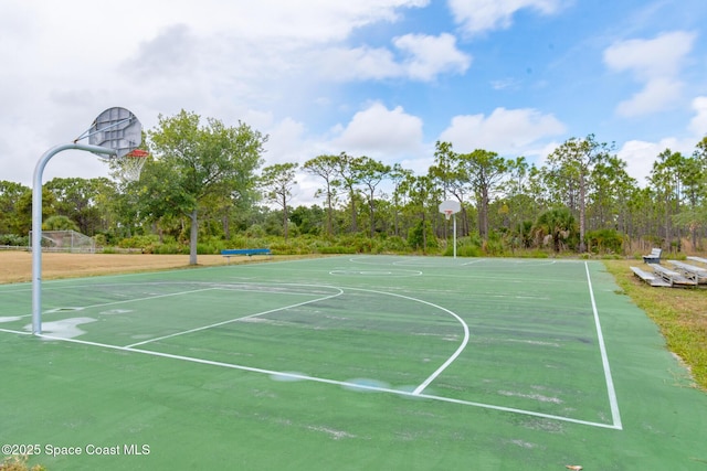 view of sport court featuring community basketball court